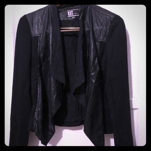 Part leather jacket
